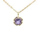 9ct Yellow Gold Amethyst Pendant