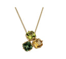 9ct Yellow Gold Three Colour Gems Pendant