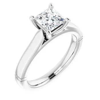 18ct WG Solitaire Princess cut Lab Grown Diamond Ring