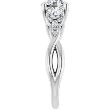 18ct YG Twist - Trilogy Round cut Lab Grown Diamond Ring