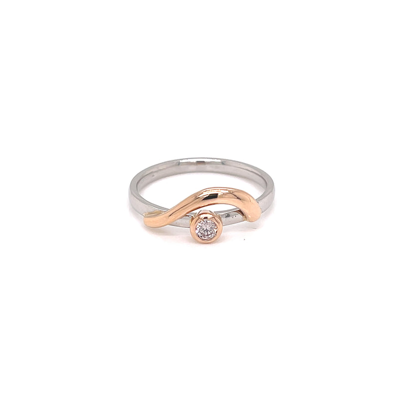 Platinum & 18ct RG Pink Diamond Ring