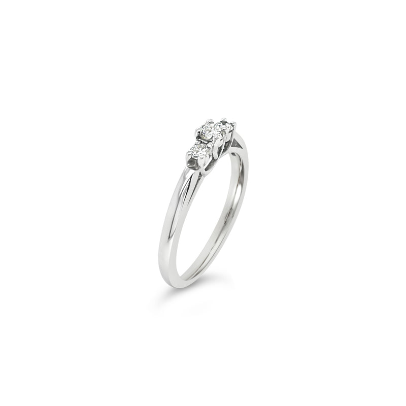 (SOLD)  9CT White Gold Diamond Ring