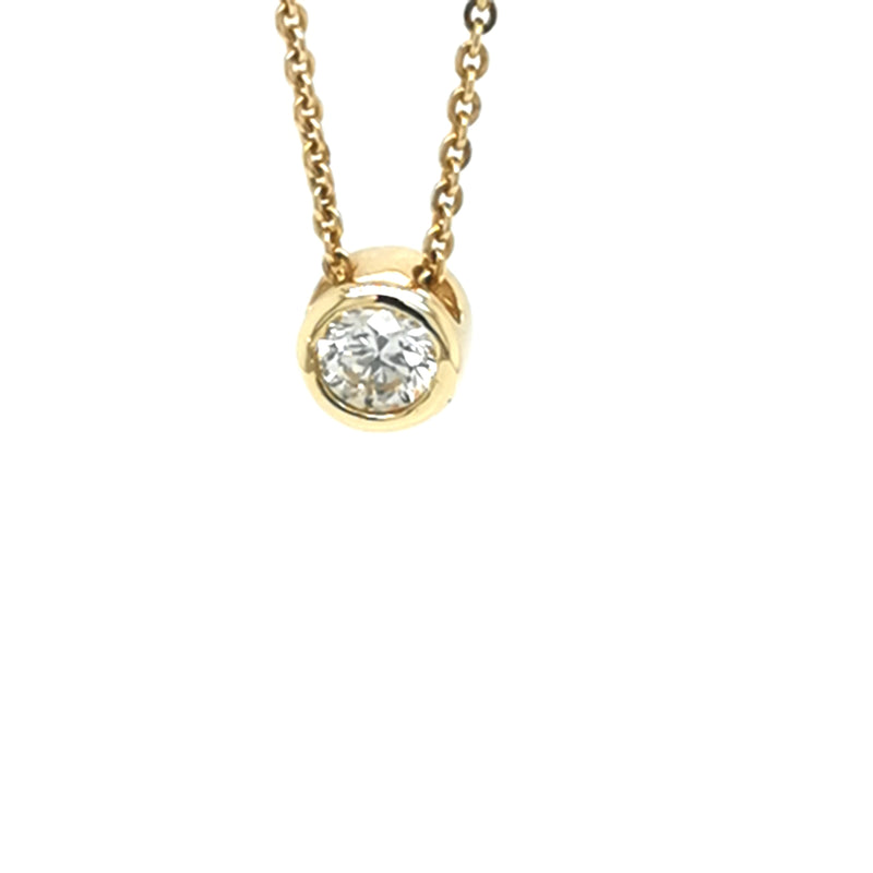 18CT Yellow Gold Diamond Pendant with 9CT Yellow Gold Chain