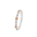 18ct WG & RG Two Tone Diamond Ring