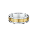 9ct Two Toned White and Yellow Gold Men Wedding Ring