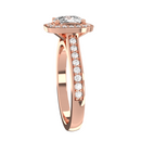18ct RG Halo Style Diamond Engagement Ring Mounting
