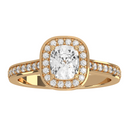 18ct RG Halo Style Diamond Engagement Ring Mounting