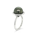 18ct White Gold Tahitian Pearl Ring