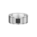 9ct White Gold Diamond Men Wedding Ring
