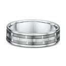 9ct White Gold and Titanium Men Wedding Ring