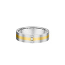 9ct Two Tone Diamond Men Wedding Ring