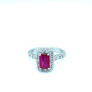 Platinum Ruby & Diamond Ring