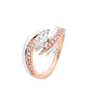 18ct WG & RG Two Tone Diamond Ring