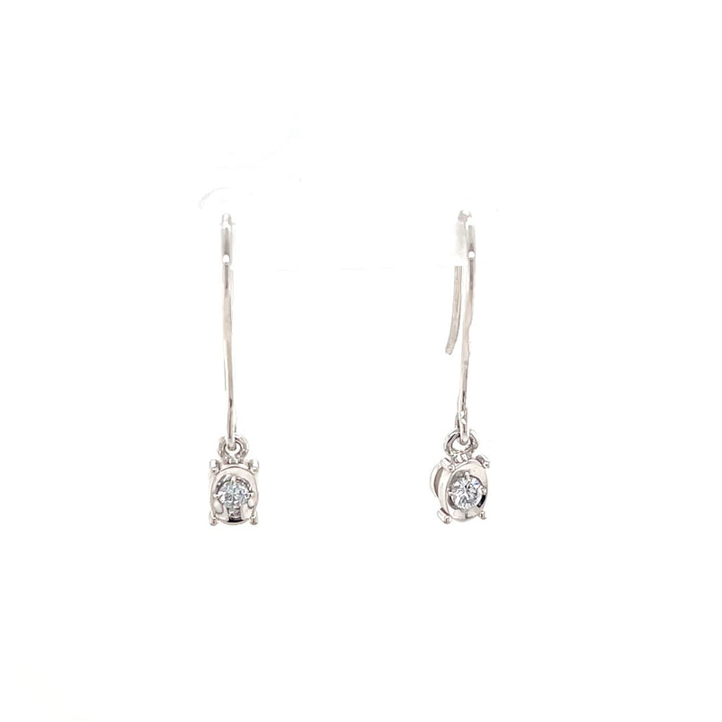 18CT White  Gold Diamond Earrings