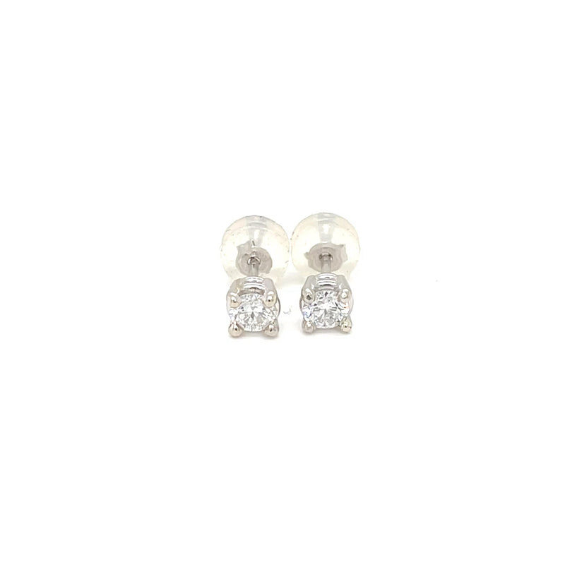 18ct White Gold Diamond Stud Earrings