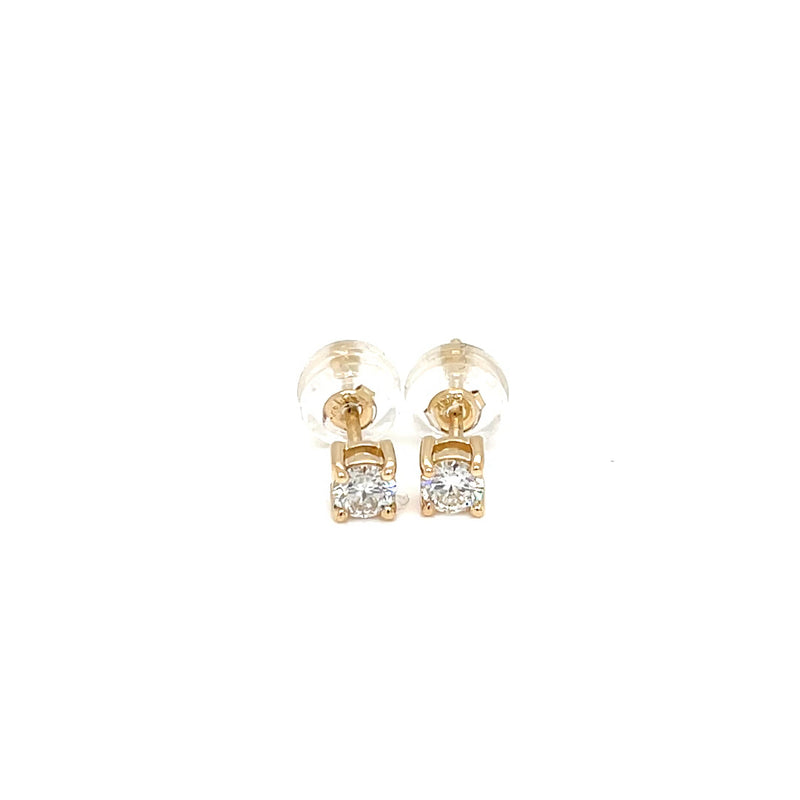 18ct Yellow Gold Diamond Stud Earrings