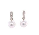 18ct Yellow Gold Pearl & Diamond Earrings