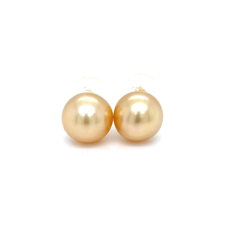 18ct Yellow Gold Australian South Sea Pearl Stud Earrings