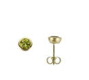 9ct Yellow Gold Peridot Stud Earrings
