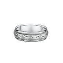 9ct White Gold Men Wedding Ring