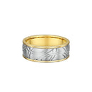 9ct Two Tone Men Wedding Ring