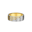 9ct Two Tone Diamond Men Wedding Ring