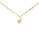 18ct Yellow Gold Diamond Pendant.