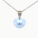 Platinum and 18ct Yellow/Rose Gold Pearl Pendant