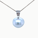 Platinum and 18ct Yellow/Rose Gold Pearl Pendant
