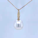 9ct Yellow Gold Australian south sea Pearl Pendant.