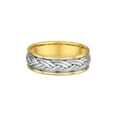 9ct Two Toned Yellow and White Gold Men Wedding Ring