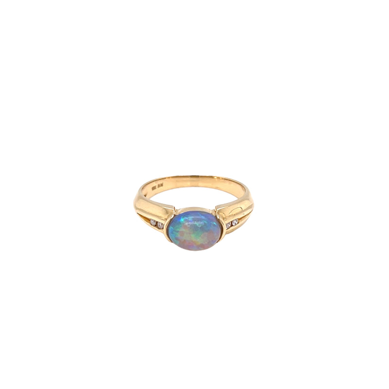 18ct YG Opal Ring
