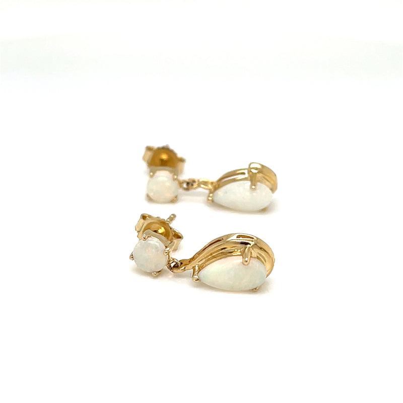 14ct YG Opal Earrings