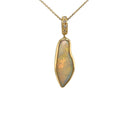 14ct YG Solid White Opal Pendant