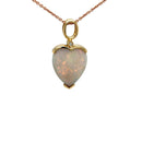 14ct YG Solid White Opal Pendant