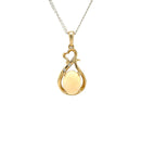 14ct YG Solid White Opal Pendant