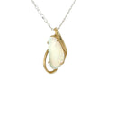 14ct YG Solid White Opal Pendant