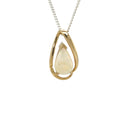 14ct YG Solid White Opal Pendant