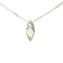 (SOLD) -  14ct WG Solid White Opal Pendant