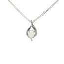 (SOLD) - 9ct WG Solid White Opal Pendant