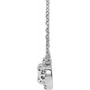 14ct White Gold Lab Diamond Pendant