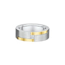 9ct Two Tone Diamond Men Wedding Ring