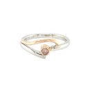 Platinum & 18ct Rose Gold Diamond Ring