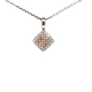 18ct WG & RG Diamond Pendant