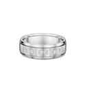 9ct White Gold Diamond Men Wedding Ring