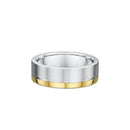 9ct Two Tone Men Wedding Ring
