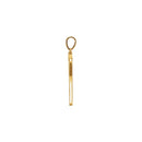 14ct Yellow Gold Diamond Tennis Racket Pendant