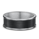 Titanium & Carbon Fibre Men Wedding Ring