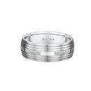9ct White Gold Diamond Men Wedding Ring