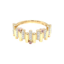 18ct YG & RG Diamond Ring